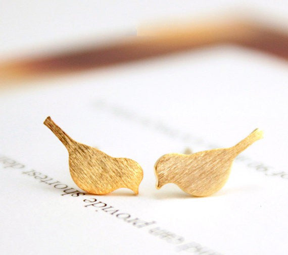 New Fashion  Brushed Bird Stud Earrings for Women Classic Animal Bird Women Earrings Party Gift