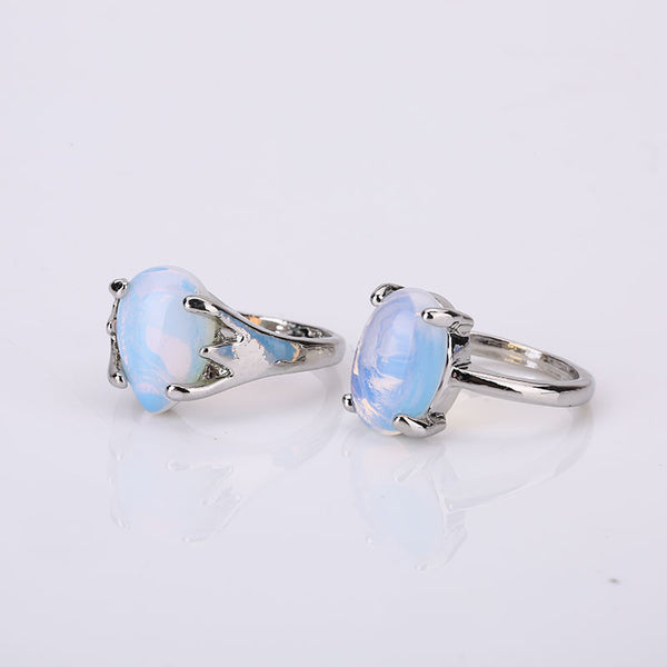 Boho Trendy Party Rings - Natural Opal Stone Rings